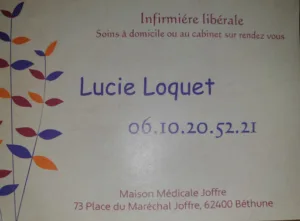Infirmière libérale à domicile Lucie Loquet Béthune à Béthune