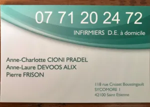 Cabinet de soins infirmiers Portail Rouge CIONI PRADEL/DEVOOS ALIX/FRISON à Saint-Étienne